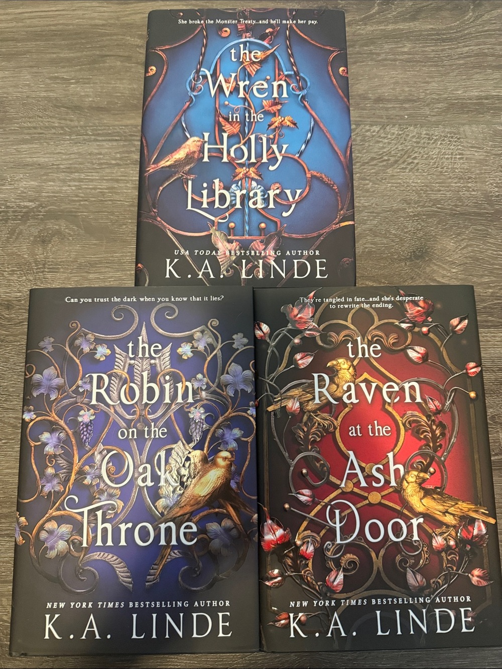 Wren and the Holly Library Trilogy - Hardcovers - by K A Linde